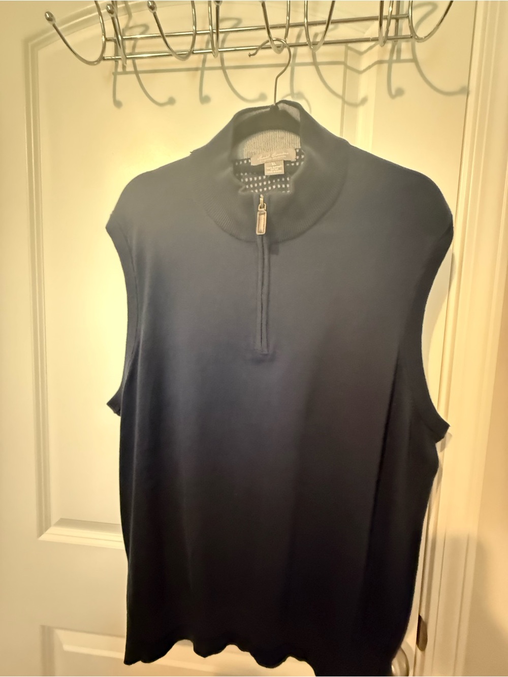 Daniel Cremieux Navy Blue Men's Half-Zip Crewneck Sweater Vest